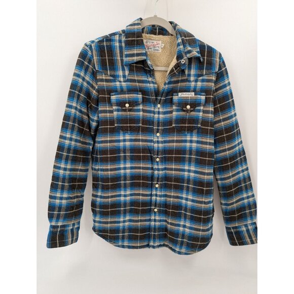 True Religion Shirt Men's XS Plaid Flannel Long Sleeve Button Up Lined - Picture 1 of 10